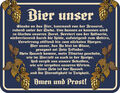 Blechschild Bier unser ... Amen und Prost