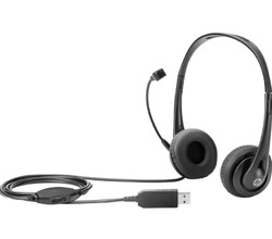 HP Stereo USB Headset - Schwarz (T1A67AA)