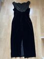 Elegantes Maxikleid Samt Kleid Schwarz Gr 38 Top