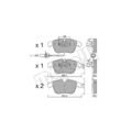 1x ORIGINAL® Metelli 22-0675-2 Bremsbelagsatz, Scheibenbremse Vorne, inkl.