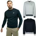 Nike Herren Fleece Sweatshirt Sportswear Club Rundhals Pullover Sweat Oberteil