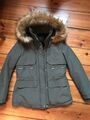 Wasserabweisender Parka/Jacke mit Kapuze, ZARA, grün/Khaki, M, Fellkragen, NEU