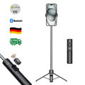 Smartphone Selfie Stick Bluetooth Stativ Teleskop Stange Fernbedienung Handy