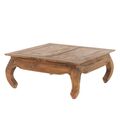 OPIUMTISCH "EAST80" | 80x80x35cm, braun | Vintageholz Beistelltisch, Couchtisch