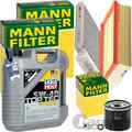 MANN INSPEKTIONSPAKET+5L LIQUI MOLY 5W40 ÖL passend für RENAULT CLIO III 1.2+16V