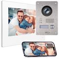 2-Draht IP Video Türsprechanlage: 2MP Full HD 170° Kamera und 7" WLAN Touch TFT