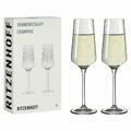 Ritzenhoff Champusglas 2er Set Sonnenschliff 001, Kristallglas, 230 ml R-8000004