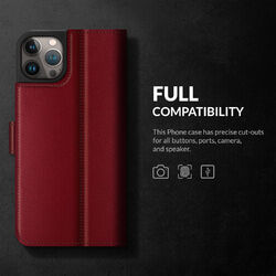 SURAZO® Echtleder Hülle Schutzhülle Flip Case Handyhülle Lederhülle Cover Tasche✅Für iPhone 14 | 14 Plus | 14 Pro | 14 Pro Max