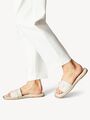 Tamaris Mule Slides Sandalen Größe UK 5 Leder sehr bequem gepolstert - beige