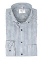 Marvelis Herren Businesshemd Langarm Non-Iron Modern Fit,Karo,Button Down Kragen