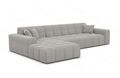 Couch Design Ecksofa Sofa Polsterecke Strukturstoff Eckcouch IBIZA L Form kurz