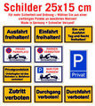 Schild 250 x 150 Kunststoff Hinweisschild Parken verboten Durchfahrt [#1377]