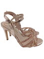 BUFFALO Riemchen-Sandaletten Damen Gr. DE 37 wollweiß-nude-goldfarben Elegant