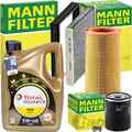 MANN INSPEKTIONSPAKET+TOTAL 5W-40 MOTORÖL passend für FIAT DOBLO 223/119 1.6i