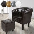 MIADOMODO® Chesterfield Sessel Hocker Loungesessel Clubsessel Cocktailsessel