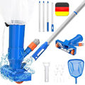 Poolsauger Staubsauger Set Pool Skimmer Kescher Bodensauger mit Teleskopstange