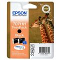 Original Epson T0711H DuraBrite Ultra Doppelpack schwarze Tintenpatrone, TO711H 711