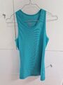 NIKE  DRY FIT SPORTTOP RIBBED TANKTOP  GR L CA 152 158 TÜRKIS  WENIG GETRAGEN