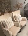 Elegante Lounge Sessel In Creme mit Modernem Design