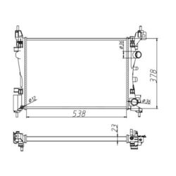 Kühler Motorkühlung Nrf 55341A Economy Class für Opel Vauxhall