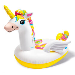 INTEX Schwimmtier Unicorn Einhorn XXL Schwimmliege Badeinsel Pool Wasserliege