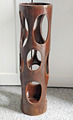 Vintage 80er Jahre Yves Mohy? Keramik Kunst Vase braun 38 cm x 10 cm Inneneinrichtung