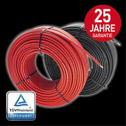 Solarkabel Photovoltaik Rot/Schwarz 4mm² & 6mm²  10-100m⭐ 0% MwST ab 2023 ⭐ 1500V DC ⭐ PV-Anlage ⭐