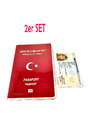 Neu 2 Stk Reisepasshülle Türkisch Transparent Pasaport Kilifi Kılıfı 133mm/190mm
