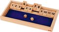 SHUT THE BOX Spiel blau Holz Würfelspiel Klappenspiel Brettspiel Klappbrett NEU