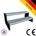 Standtreppe freistehend Treppe 2 Stufen anthrazit 60 - 160 cm Breite, 36 cm Höhe