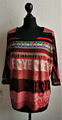 DESIGUAL Longsleeve Damen Gr. DE 38 rot-schwarz-wollweiß Casual-Look