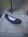 Neuwertige RIEKER Ballerinas Gr 37 dunkelblau Canvas Halbschuhe Slipper #1420