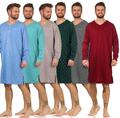 Herren Nachthemd langarm Sleepshirt Nachtwäsche Gr. M L XL 2XL