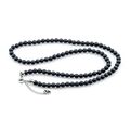 Black Onyx Matt Halskette Perlen Kette Damen Herren schwarz 6 mm