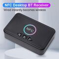 Bluetooth 5.0 NFC Transmitter Empfänger Sender Receiver Stereo Audio AUX Adapter