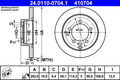 2 x ATE 24.0110-0704.1 Bremsscheibe für ,MITSUBISHI