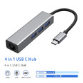 USB-C HUB Verteiler Splitter USB A 3Port Gigabit Ethernet LAN Typ C Adapter RJ45