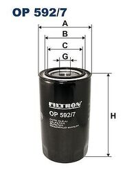 Ölfilter Filtron Op592/7 für Iveco Daily III Pritsche 3.0 04-06