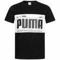 PUMA Herren Graphic Logo Block Tee T-Shirt Schwarz gr. S bis XL