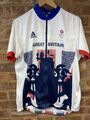 adidas Team GB Olympics kurzärmeliges Trikot Radsportshirt Herren UK XL extra groß