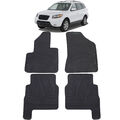 Auto Gummi Fußmatten Schwarz Premium Set für Hyundai Santa Fe CM 06-12