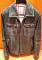 Trapper Herren Lederjacke Lamm Nappaleder, Vintage Used Look, Grün, Größe 50