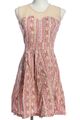 FOREVER 21 Kurzarmkleid Damen Gr. DE 38 pink-creme-blau Party-Look