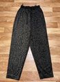 VERA MONT Hose Gr. 40 Schlupfhose Jogger Pant Glitzer Gold Metalic Schwarz