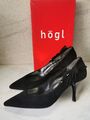 NEU Högl Pumps Wildleder Gr. 41 / 7 schwarz Swarovski crystalized High Heels OVP