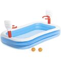 BESTWAY 54122 Pool Family Basketball Swimmingpool Planschbecken 251x168x102cm