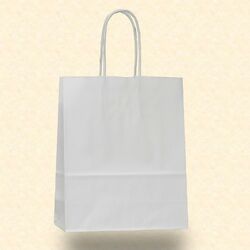 Papiertragetaschen Papiertüten braun weiß Kordel Papier Tragetasche Tüte Shopper✅ ab 15 St. ✅10 Größen 14x21cm bis 54x49cm ✅ 80-110g/m²