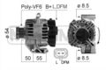 Lichtmaschine Generator Lima ERA 210687A für OPEL CORSA S07 MERIVA X03 S10 AGILA