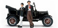 Sunstar Ford Modell T Open Laurel & Hardy Figure Black 1/24 1905