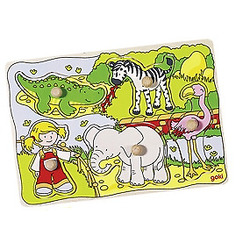 goki Steckpuzzle Greifpuzzle Kinderpuzzle Holzpuzzle Einlegepuzzle erste Puzzle